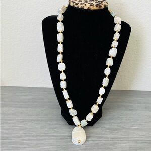 Vintage Egyptian Revival Beads Scarab Beetle Pendant Necklace Stone Hand Carved